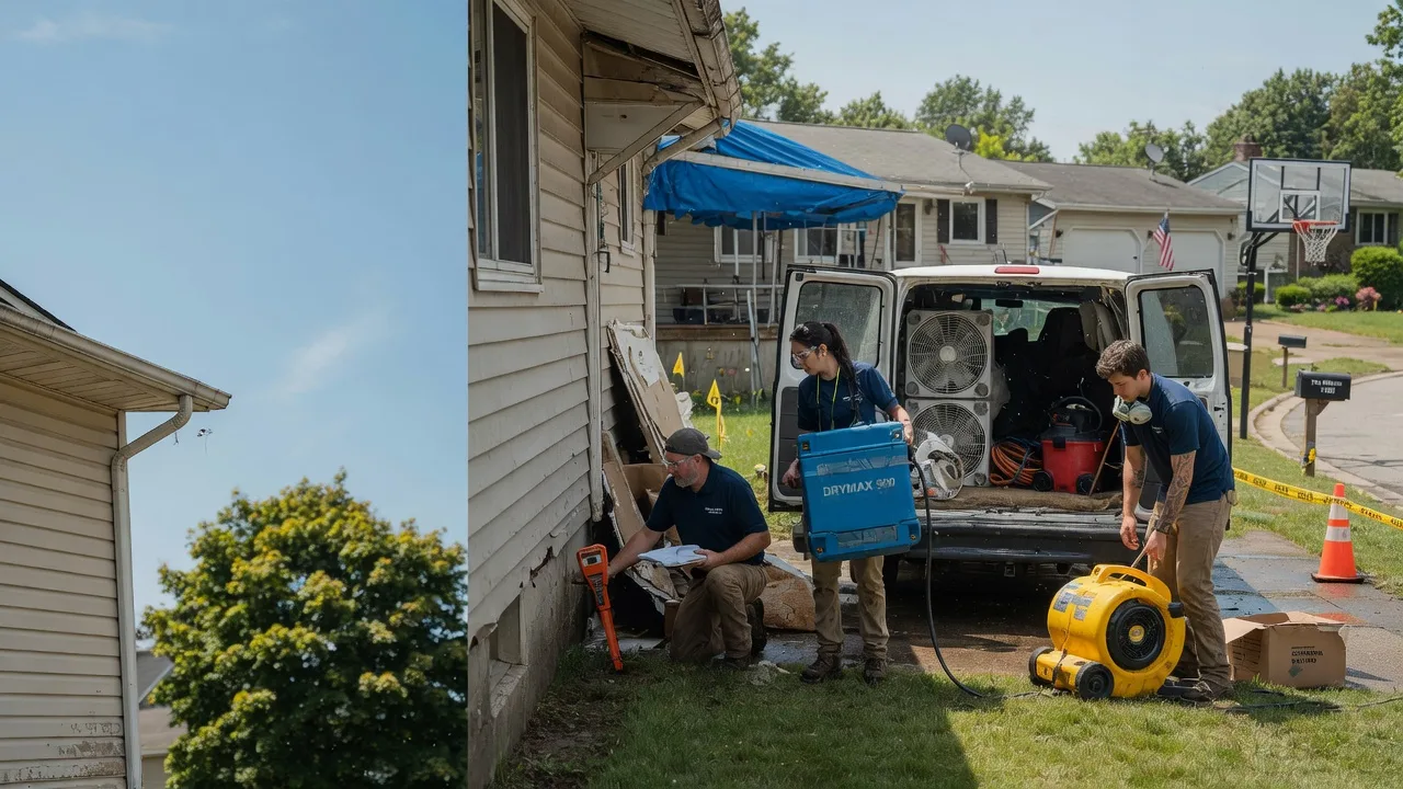 Ceiling Leak Cleanup in Fishers Landing, NY near me